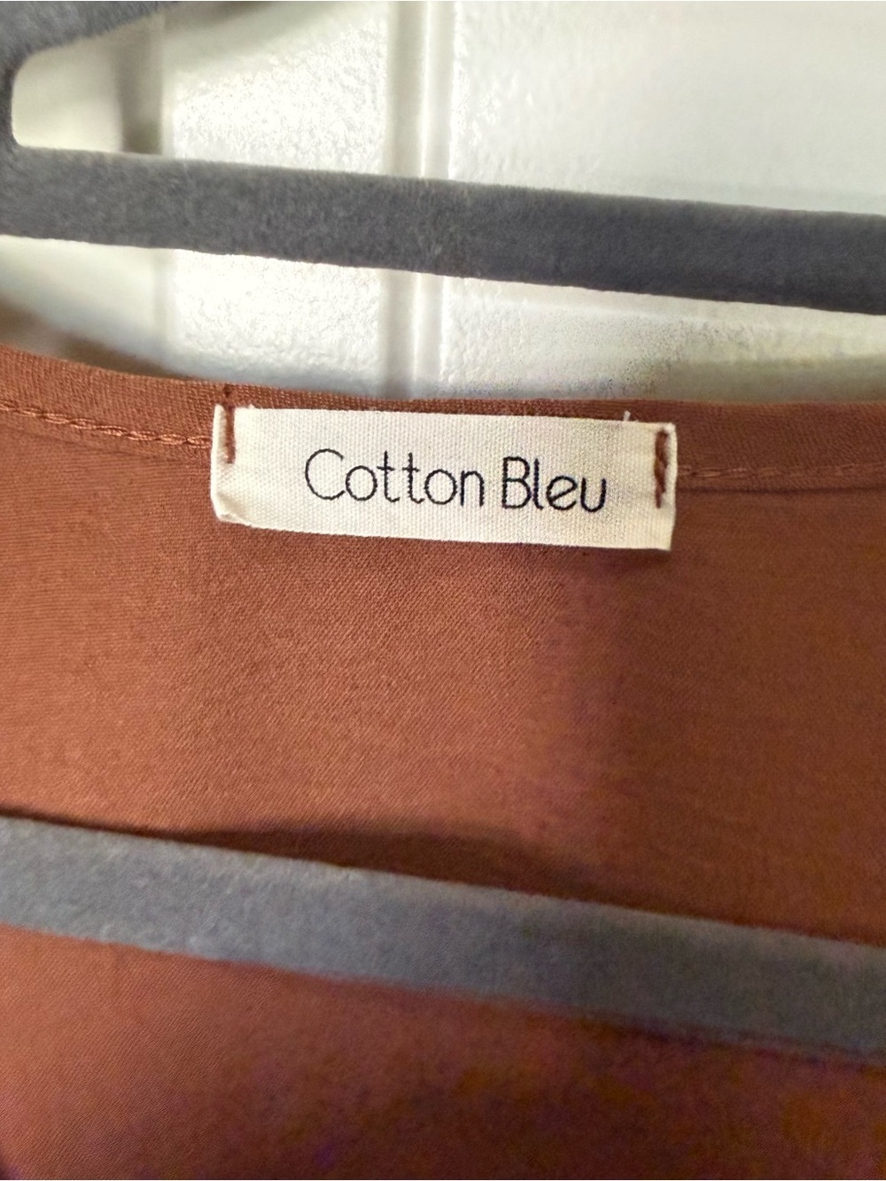Casual V-Neck Long Sleeve Pocket Top - Brown - Picture 2 of 3